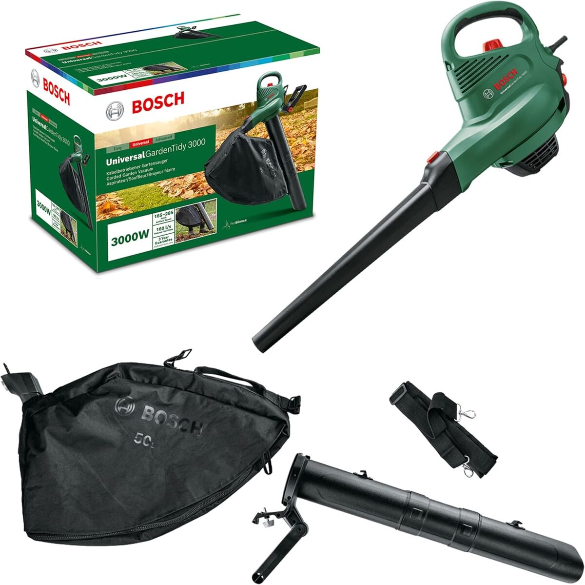 Test : bosch GardenTidy 3000, souffleur et aspirateur électrique puissant