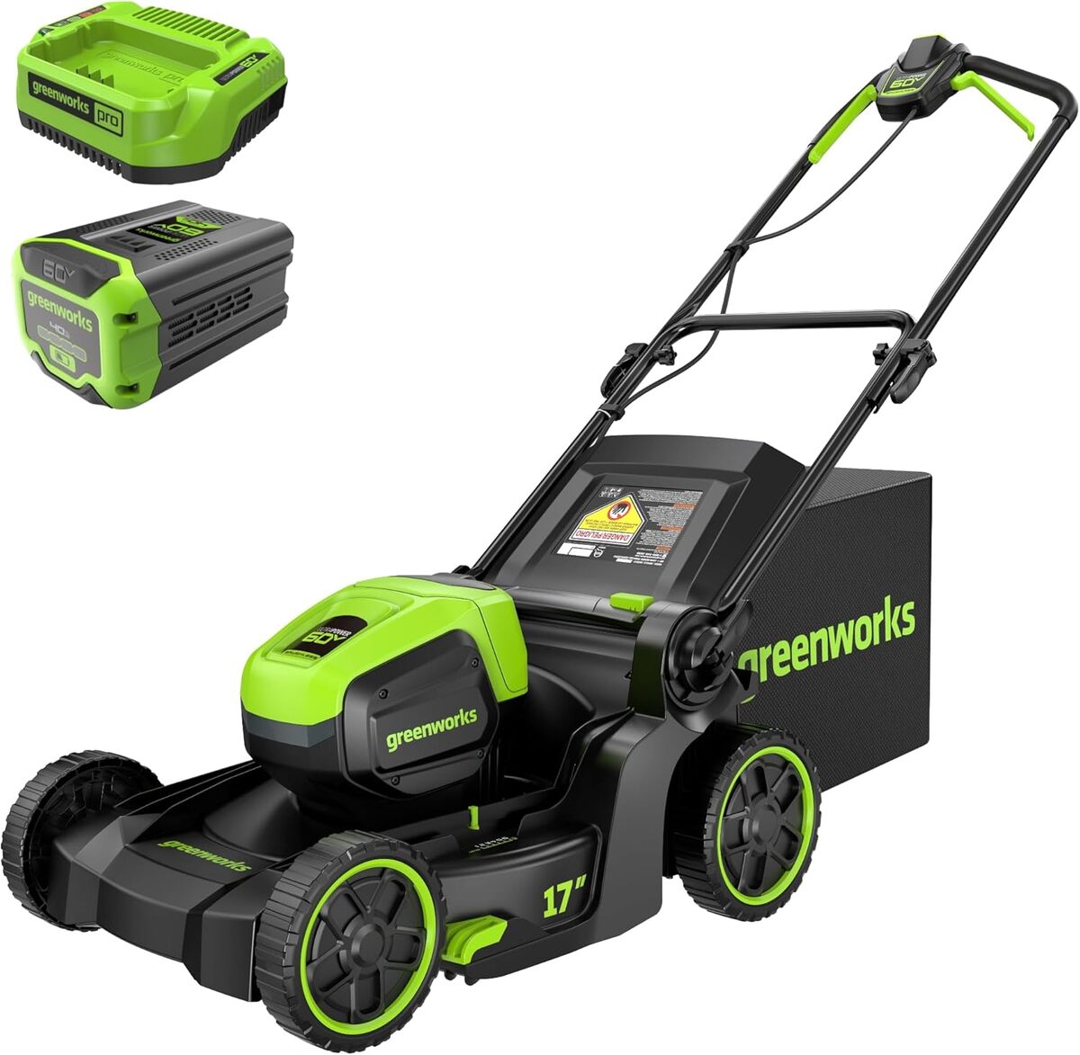 Test : tondeuse Greenworks 60 V 43, 2 cm avec batterie 4, 0 Ah