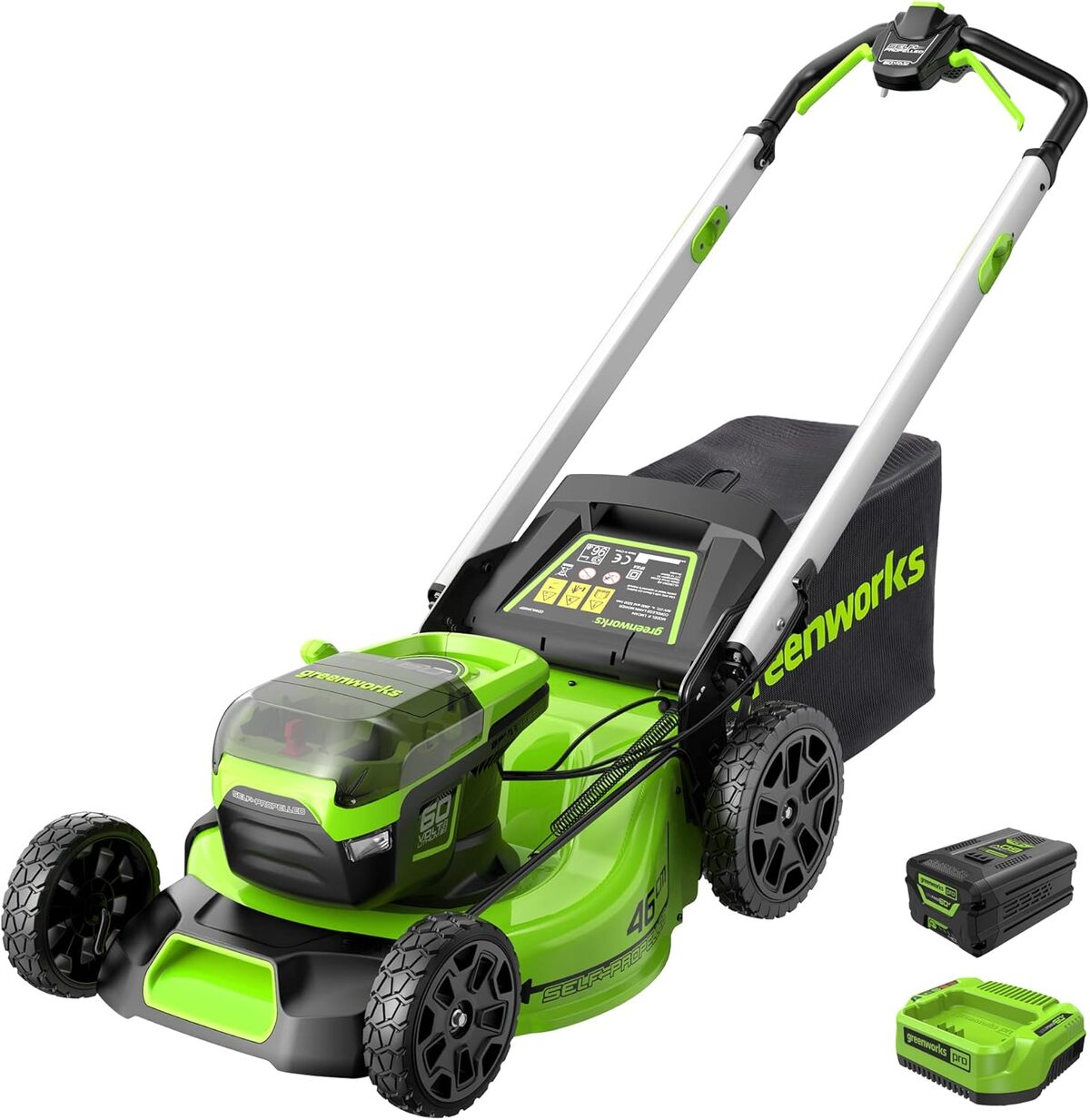 Test de la tondeuse Greenworks GD60LM46SP : puissance sans fil et autonomie 4 Ah
