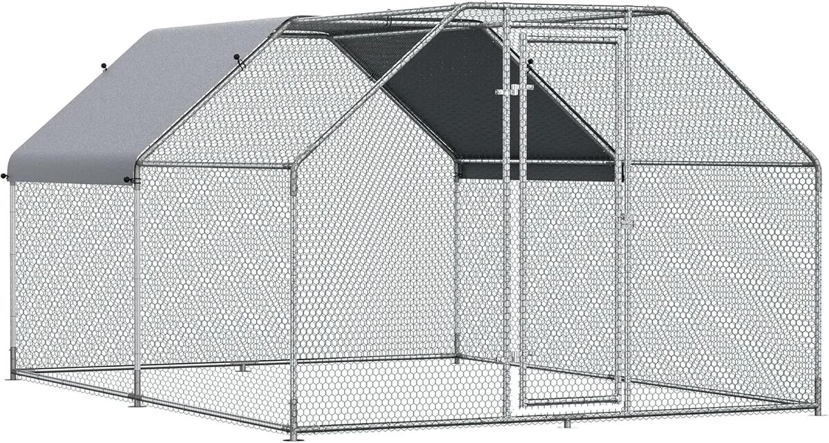 Test de l'enclos poulailler PawHut 10, 64 m² en acier galvanisé