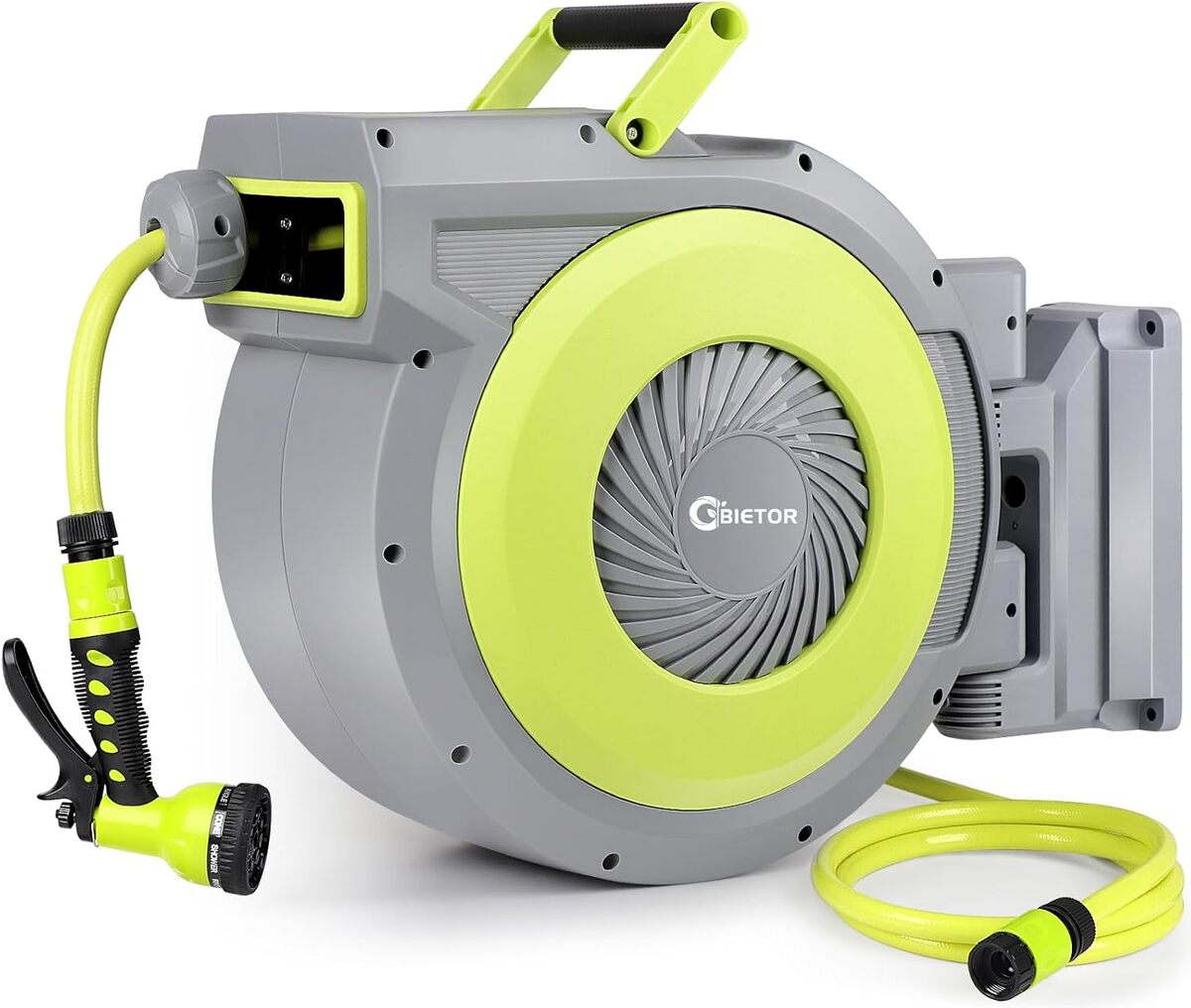 Test de l'enrouleur de tuyau Bietor : 38 m rétractable et pivotant