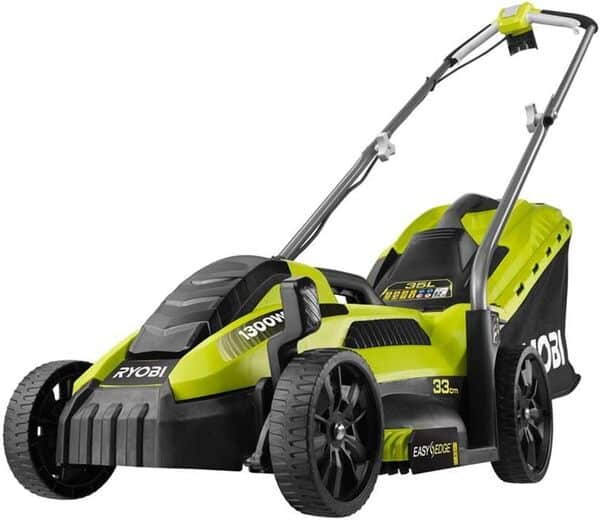 Ryobi RLM13E33S Tondeuse à gazon poussée Secteur Noir, Vert
