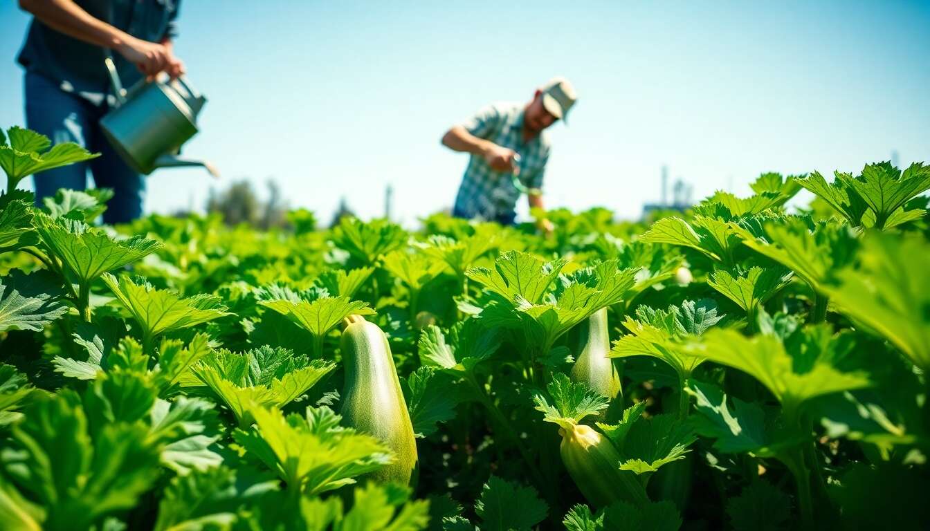 Techniques efficaces pour l'arrosage des courgettes