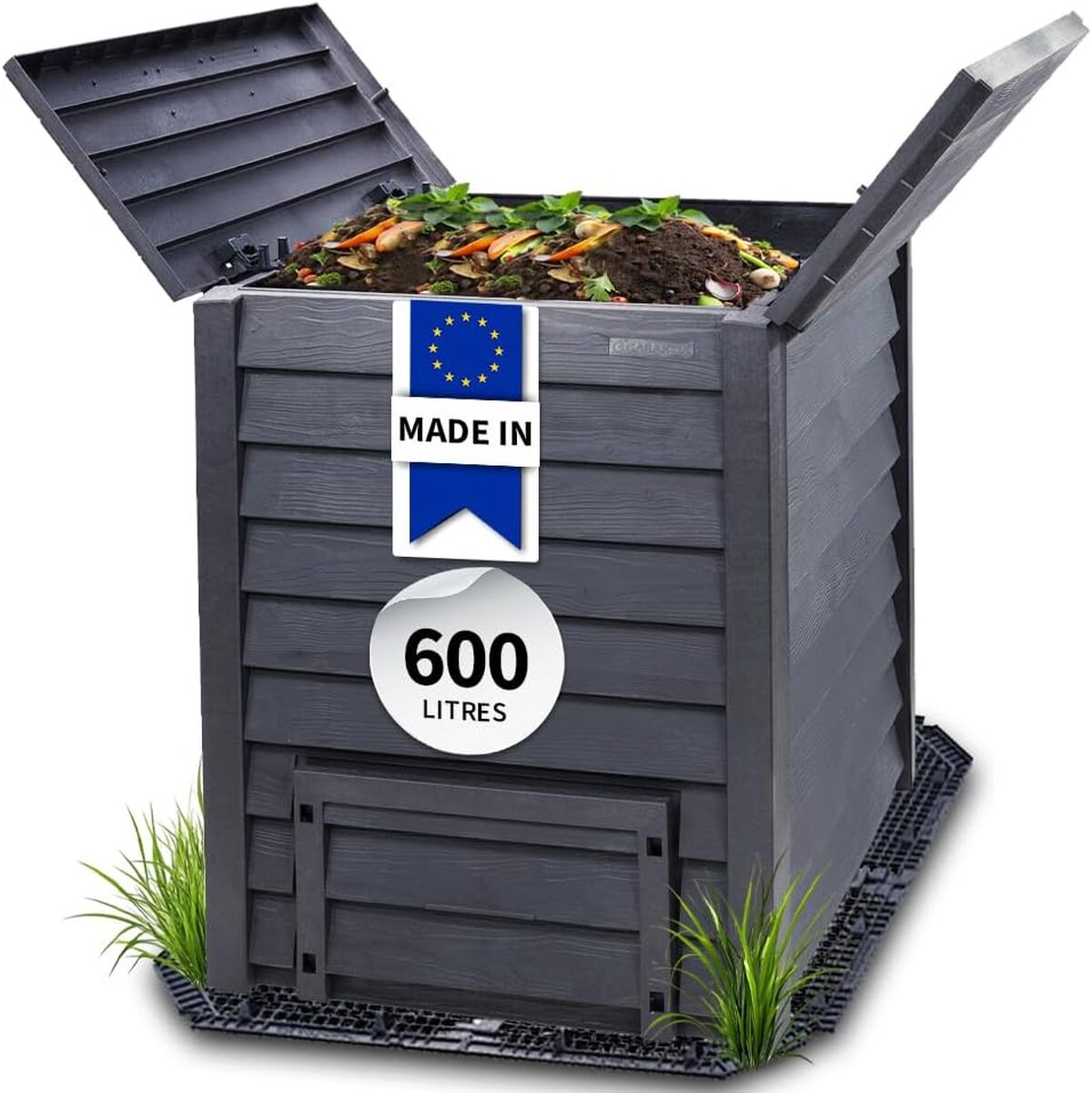 Test du composteur Garantia Thermo-Wood 600 l anthracite/marron