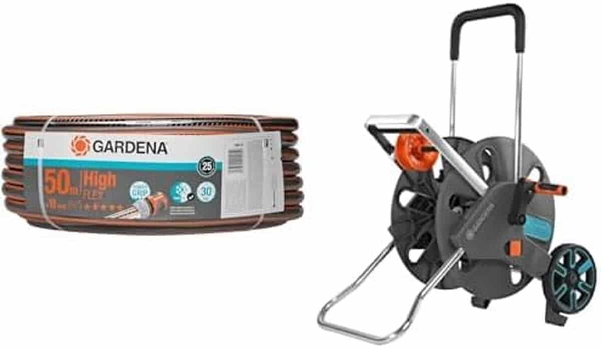 Test du tuyau Gardena Comfort Highflex et dévidoir Aquaroll L Easy