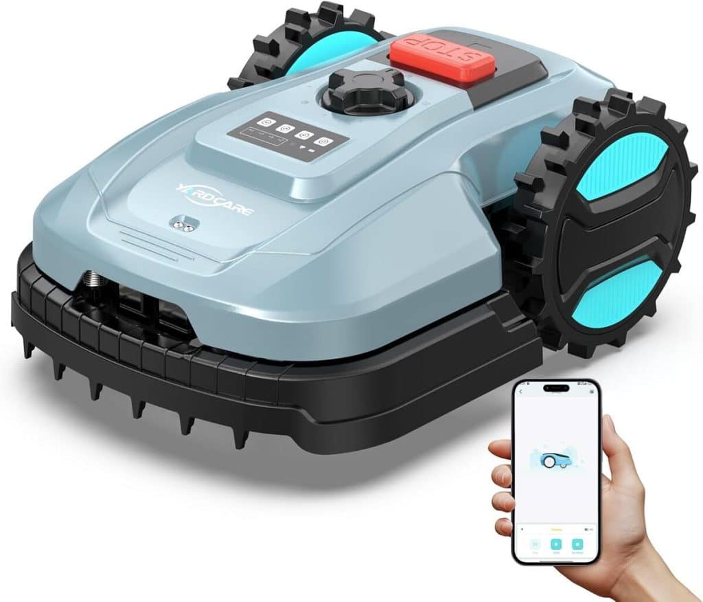 Test : yardcare E400 robot tondeuse, contrôle via app, efficacité jusqu'à 400 m²