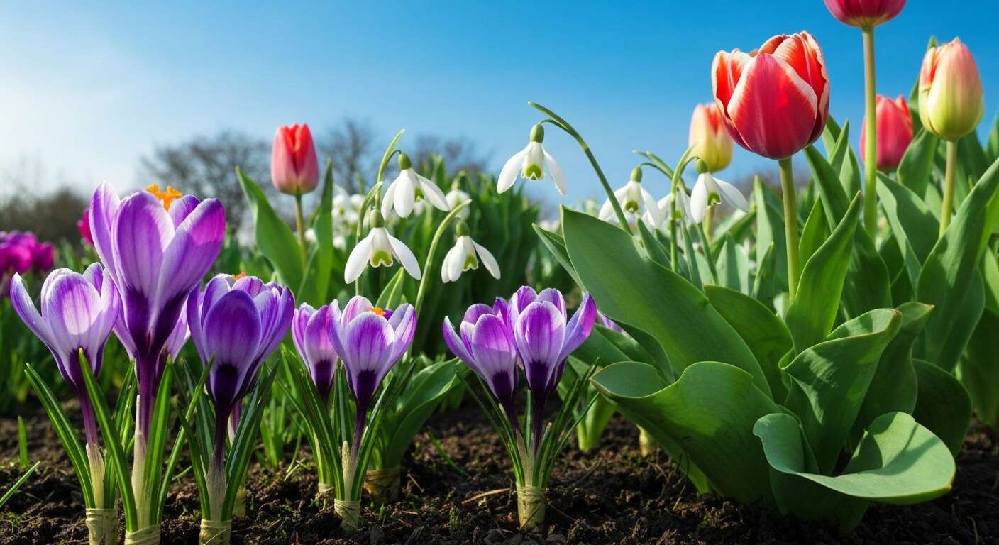 Planter les bulbes de printemps : crocus, perce-neige, tulipe