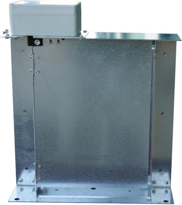 Porte de poulailler Automatique | Sécurité Contre Les prédateurs | Ouverture Horizontale 180º | Résistant aux intempéries | Longue Vie de la Batterie, Gris, L 31 x l 9 x H 38 cm, Métal