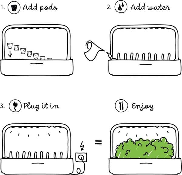 Click & Grow Smart Garden 9 Pro, Jardin d’Intérieur Contrôlé par Bluetooth et App, Kit de 9 Capsules Prêtes à Pousser, Plus Facile que l’Hydroponie