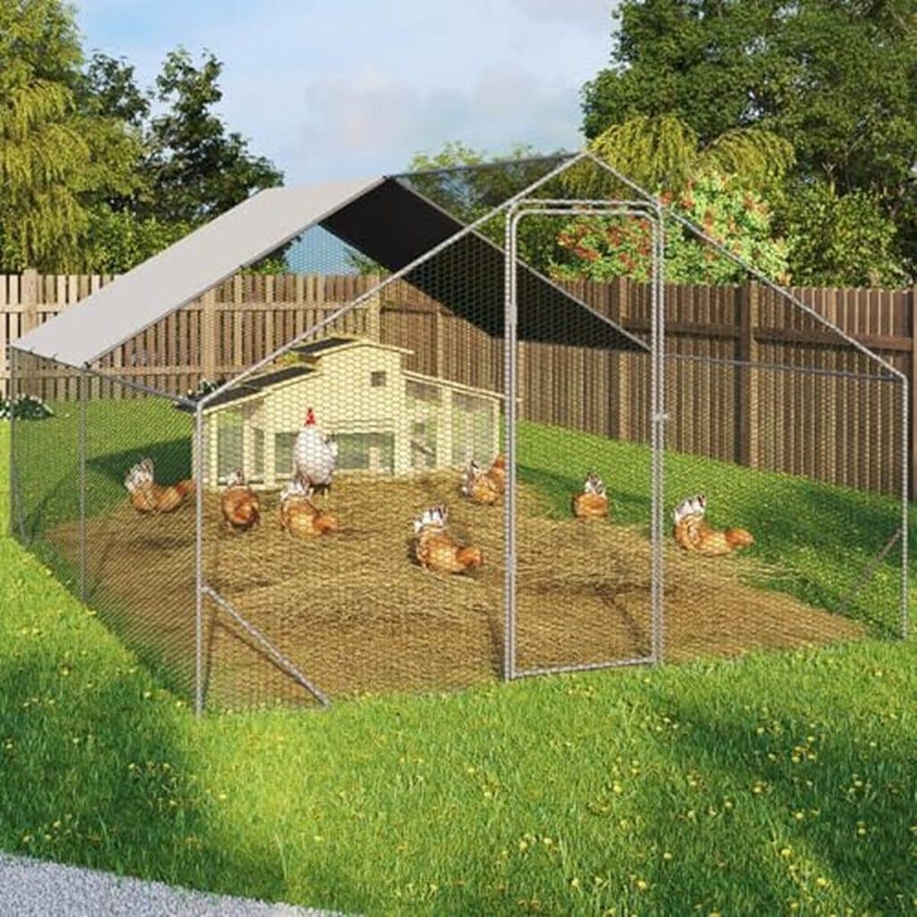 Test enclos poulailler IDMarket acier galvanisé