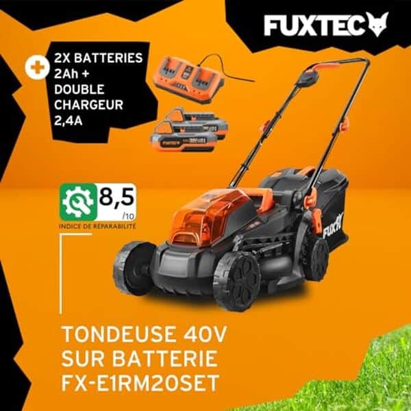 Découvrez les performances de la tondeuse à batterie FUXTEC FX-E1RM20 : autonomie, puissance et confort d'utilisation au rendez-vous pour un jardinage facilité.
