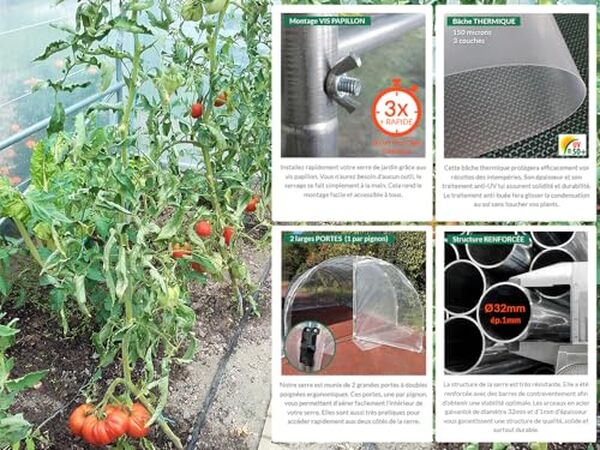 Découvrez notre analyse complète de la serre de jardin France Serres 18m² : un tunnel de qualité, alliant praticité et robustesse pour vos cultures ?