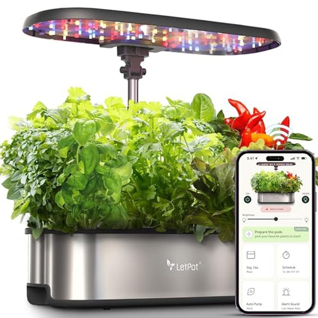 Test du Smart Herb Garden Kit : système hydroponique connecté avec LED 24 W