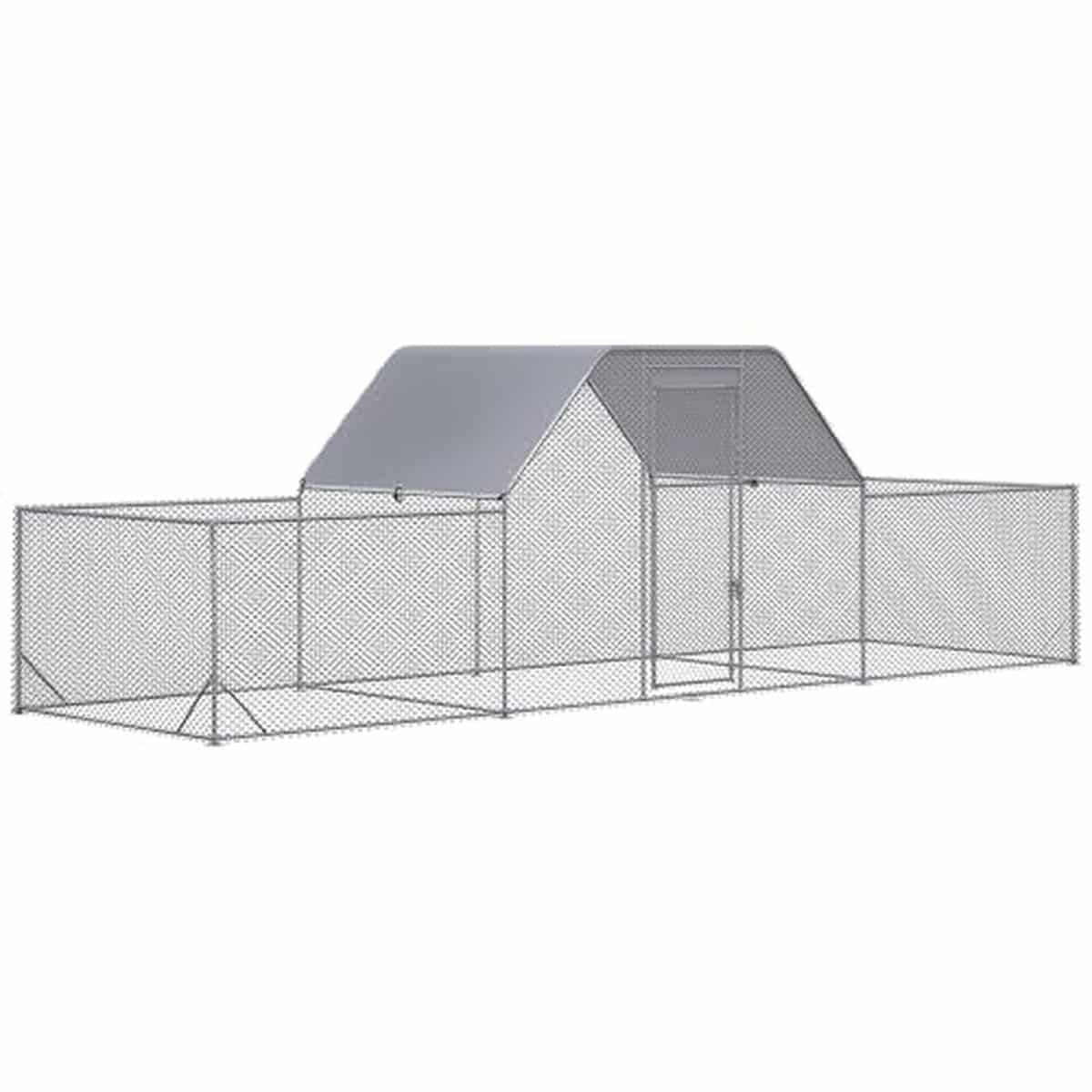 Test : enclos poulailler PawHut 12, 5 m² acier galvanisé