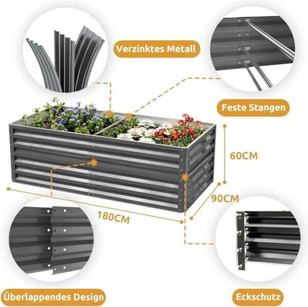 Découvrez notre analyse approfondie des plates-bandes surélevées en métal UDPATIO 180x60x90 cm : durabilité, design élégant et entretien facile pour un jardin réussi.