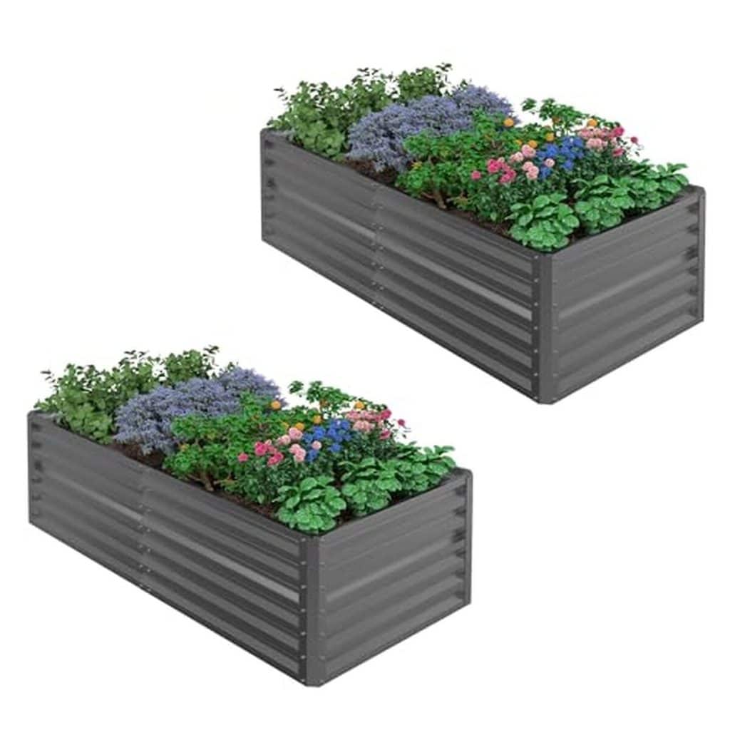 Test des plates-bandes surélevées en métal UDPATIO 180x60x90 cm