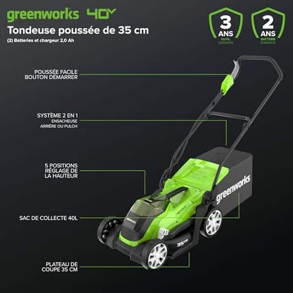 Découvrez notre test détaillé de la tondeuse sans fil Greenworks 40V G40LM35K2X : performances, autonomie et verdict final pour votre jardin.
