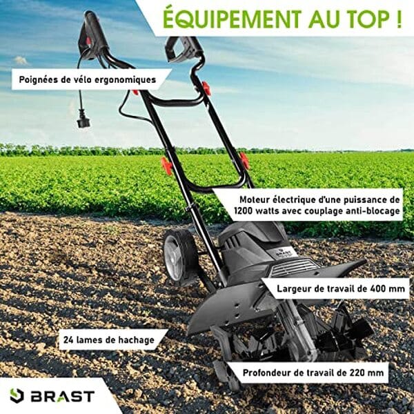 Découvrez notre test complet de la motobineuse électrique Brast 1200W : analyse de sa puissance, son ergonomie et ses performances pour le jardinage. 