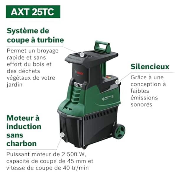 Découvrez notre test détaillé du broyeur Bosch AXT 25 TC. Puissance 2500 W, performances, avantages et inconvénients pour transformer vos déchets de jardin.