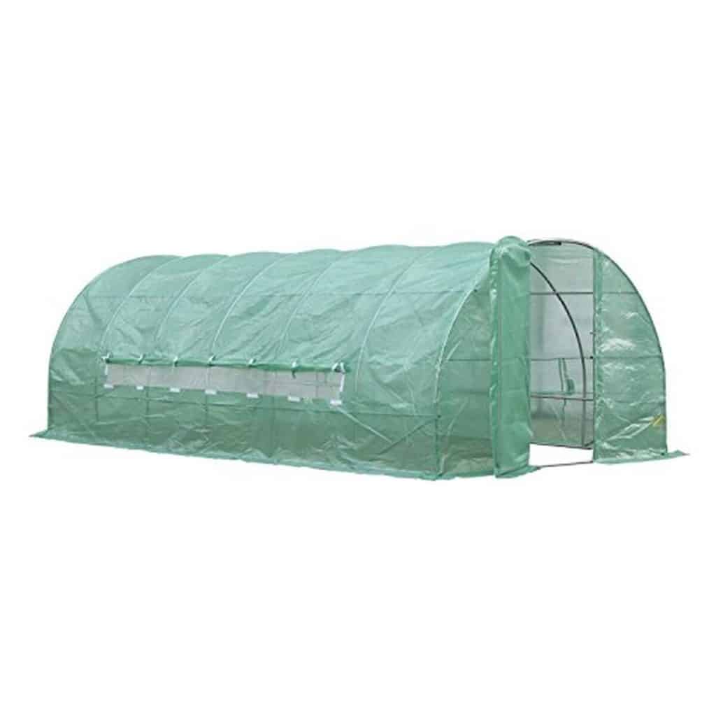 Test de la serre tunnel Outsunny 18 m² : acier galvanisé et PE renforcé