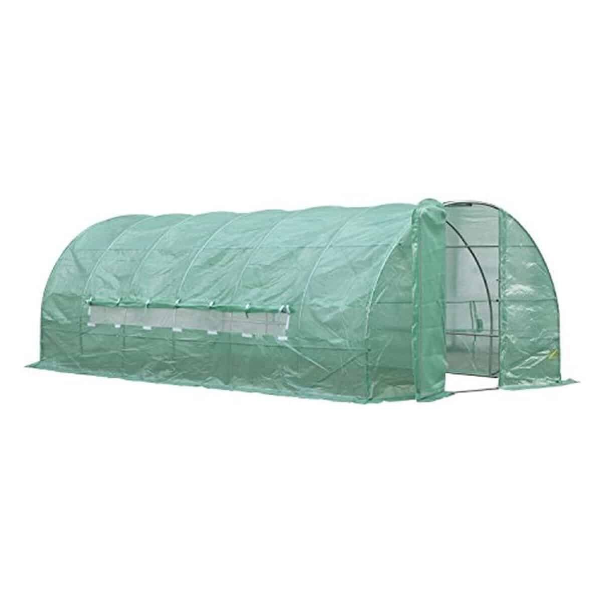 Test de la serre tunnel Outsunny 18 m² : acier galvanisé et PE renforcé