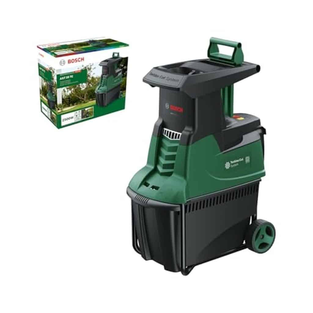 Test du broyeur Bosch AXT 25 TC : puissance 2500 W pour un jardin au top