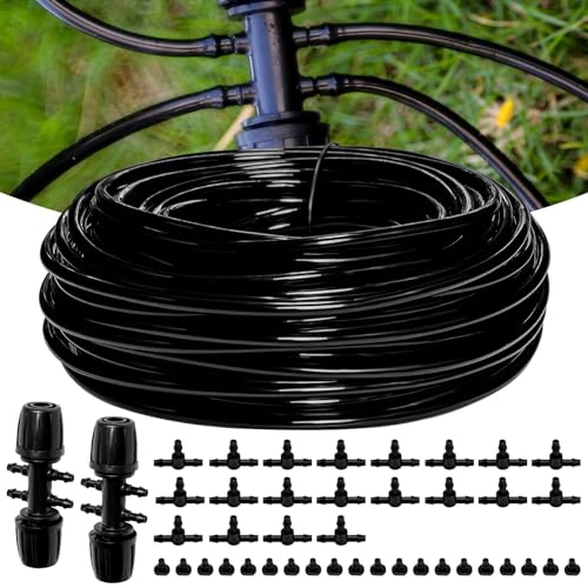 Test du tuyau d'irrigation goutte à goutte 30, 6 m : performance et accessoires inclus