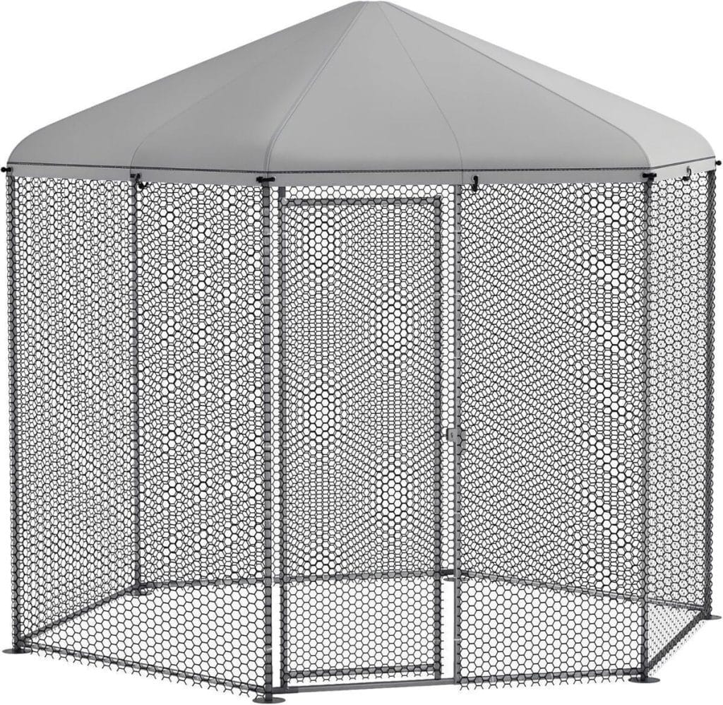 Test enclos poulailler PawHut hexagonal extérieur 5 m²