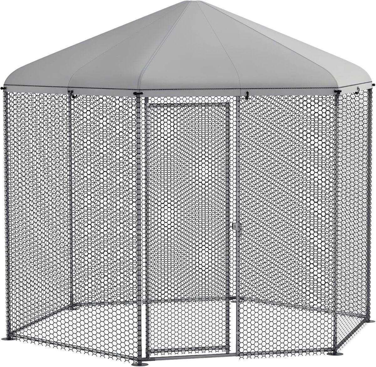 Test enclos poulailler PawHut hexagonal extérieur 5 m²