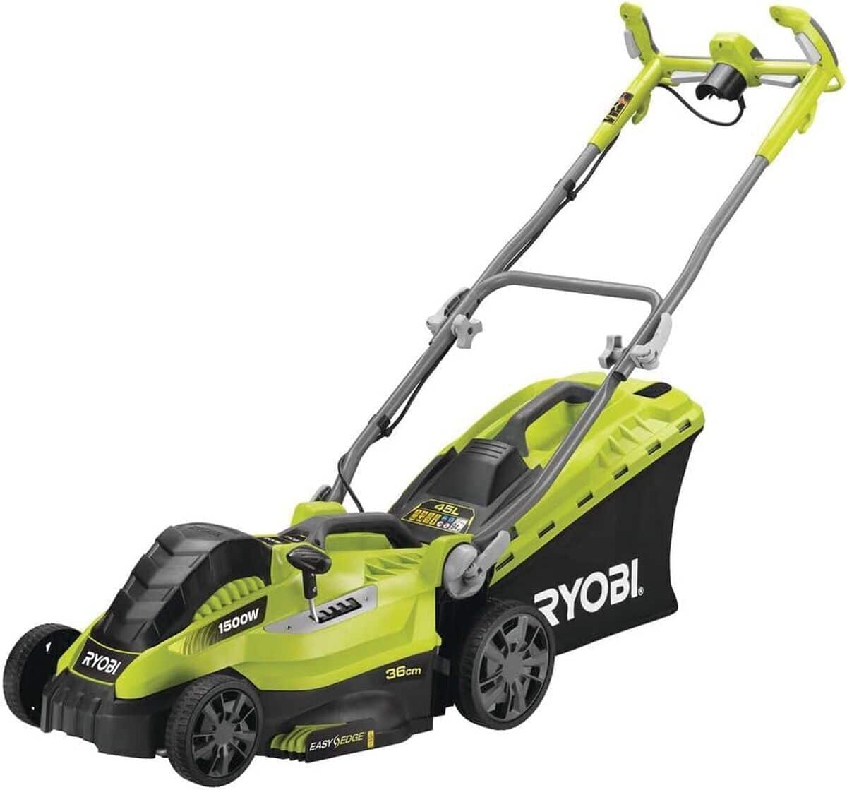 Test Ryobi 1500 W : tondeuse à gazon 36 cm