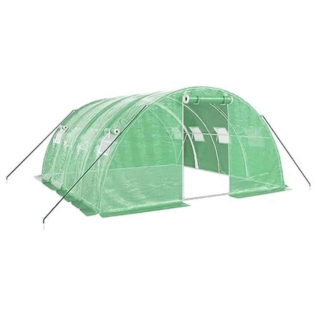 Test : serre vidaXL cadre acier vert 16 m²